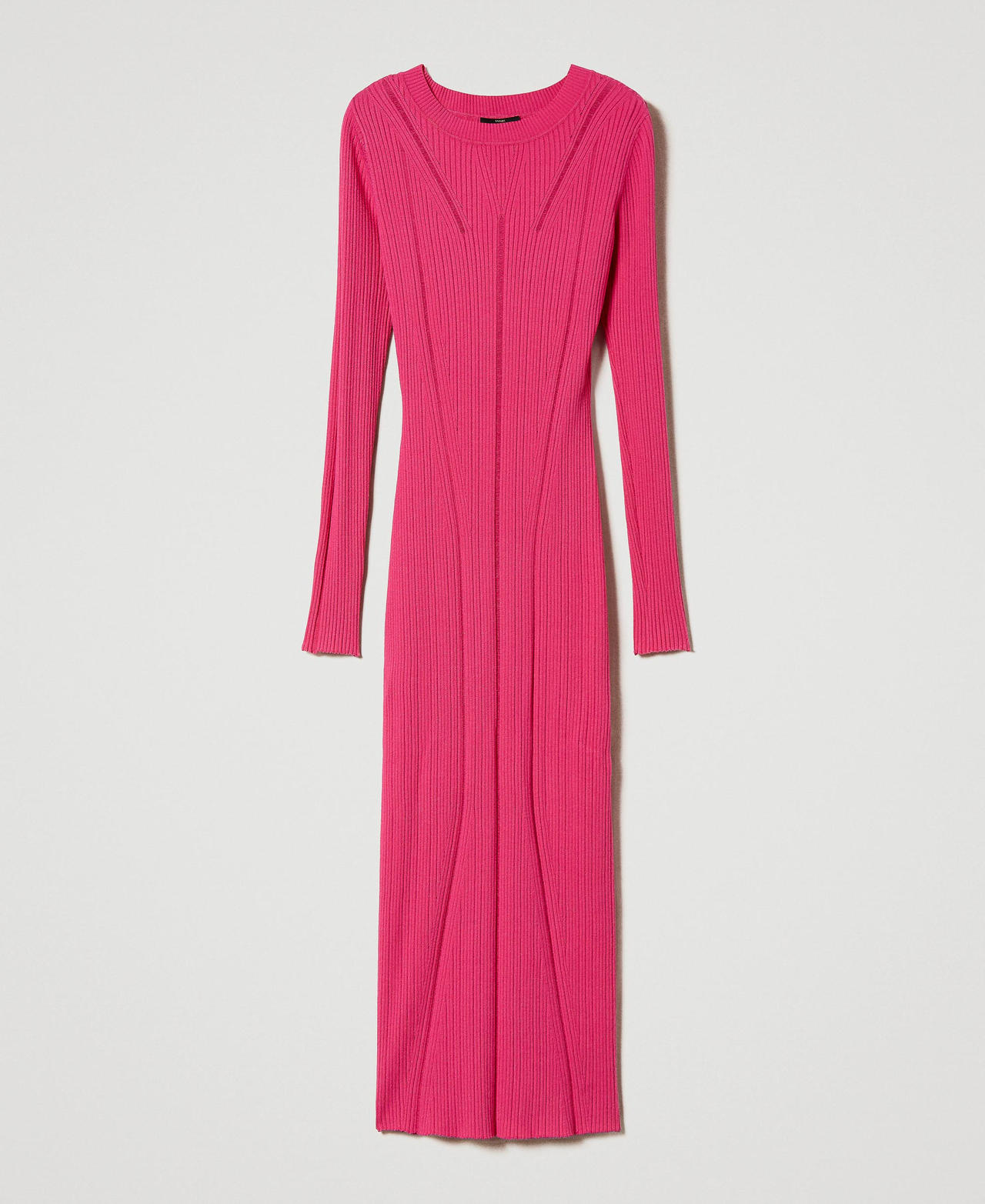 Ribbed knit long dress