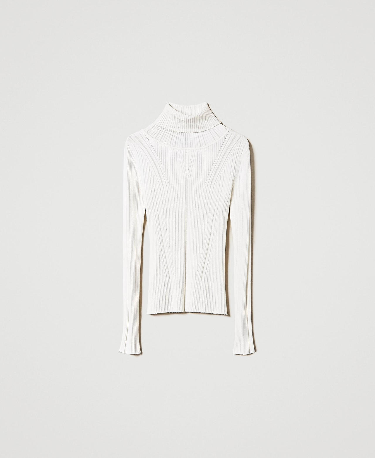 Jersey de cuello cisne acanalado