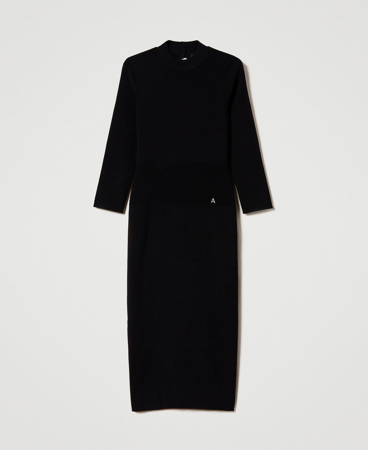 Robe midi en maille avec découpe