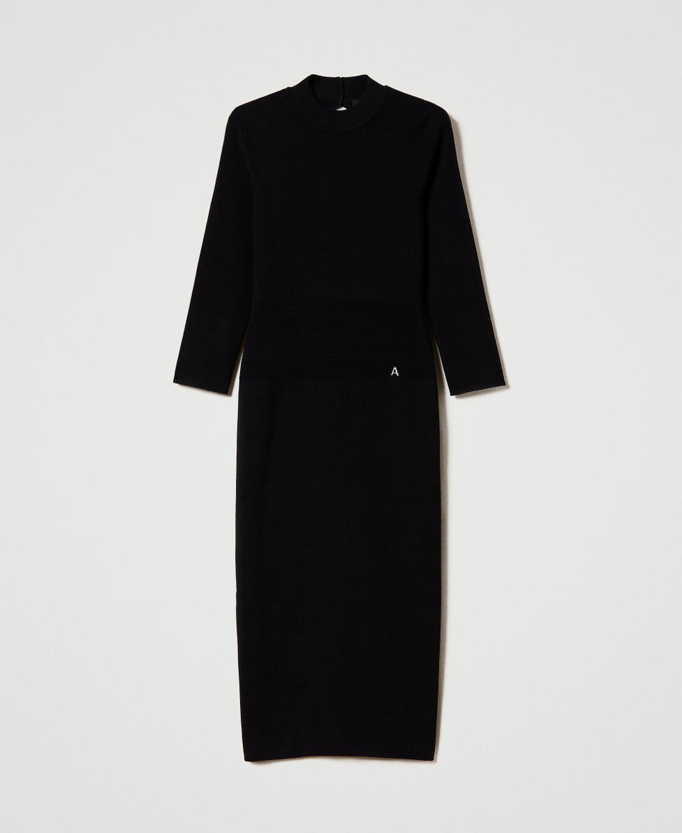 Midi-Strickkleid mit Cut-out