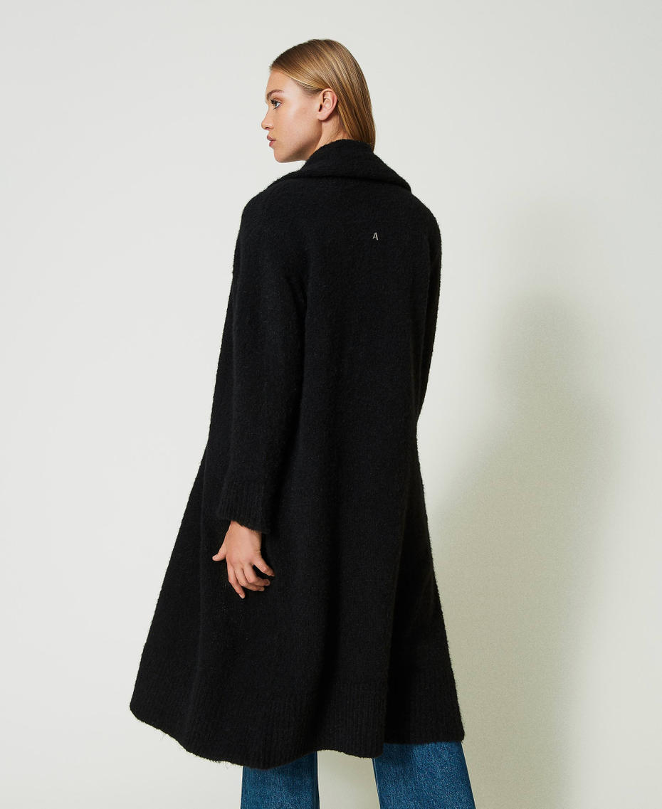 Пальто из переработанной пряжи Черный женщина 232AP3090-03
