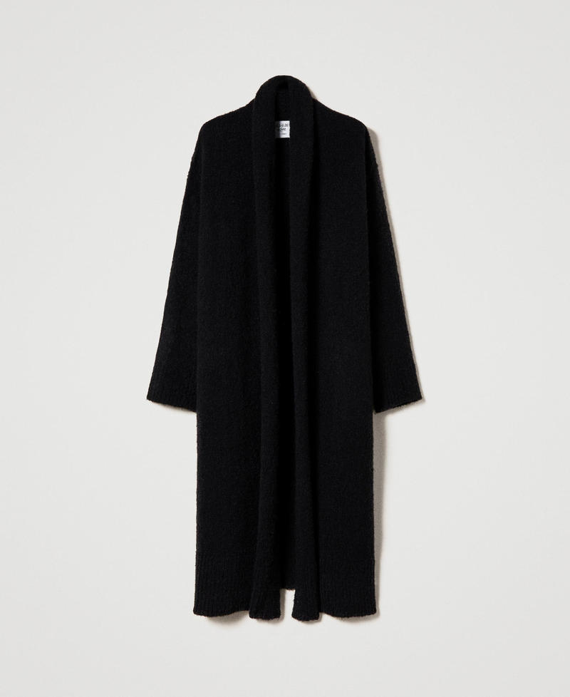 Manteau en fil recyclé Noir Femme 232AP3090-0S
