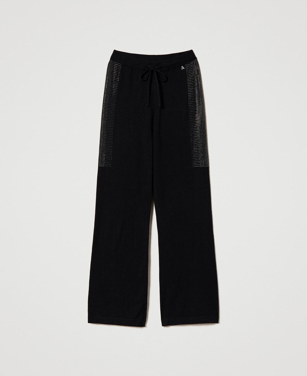 Knit trousers with studs