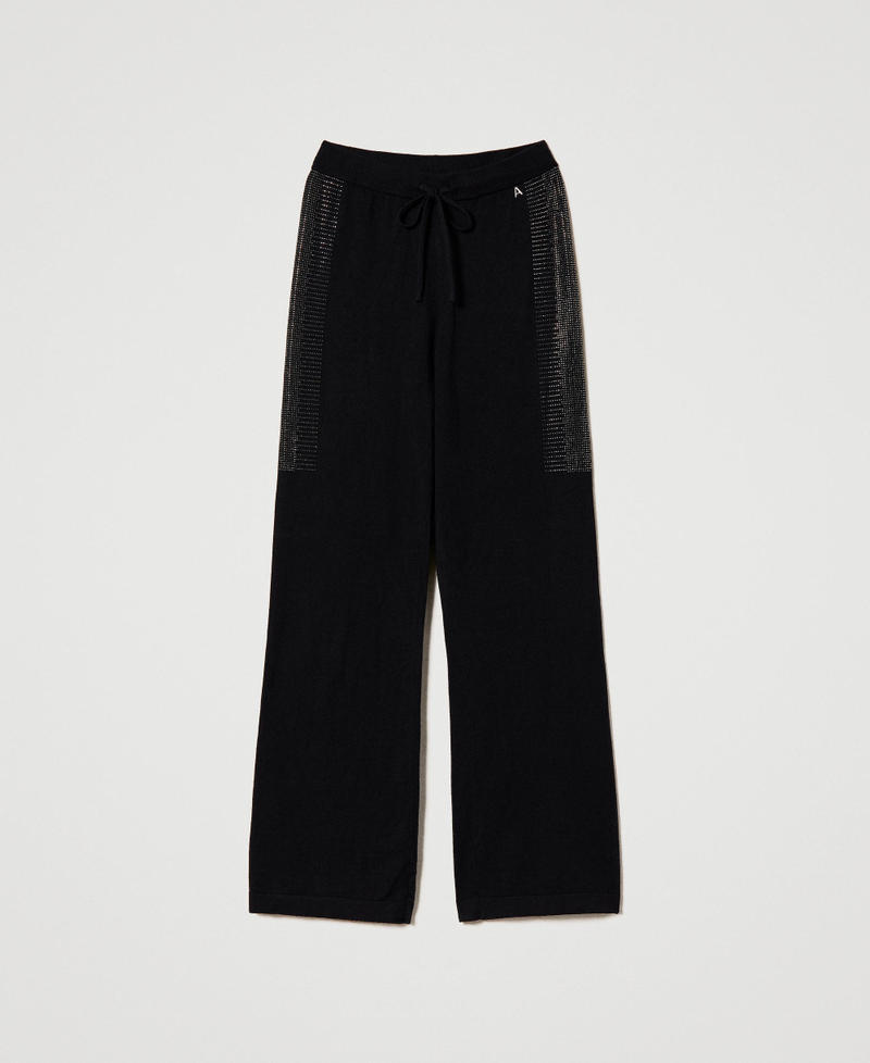 Knit trousers with studs
