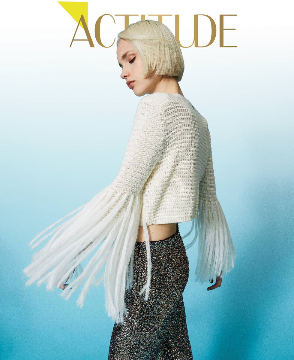 Wool blend jacket with fringes