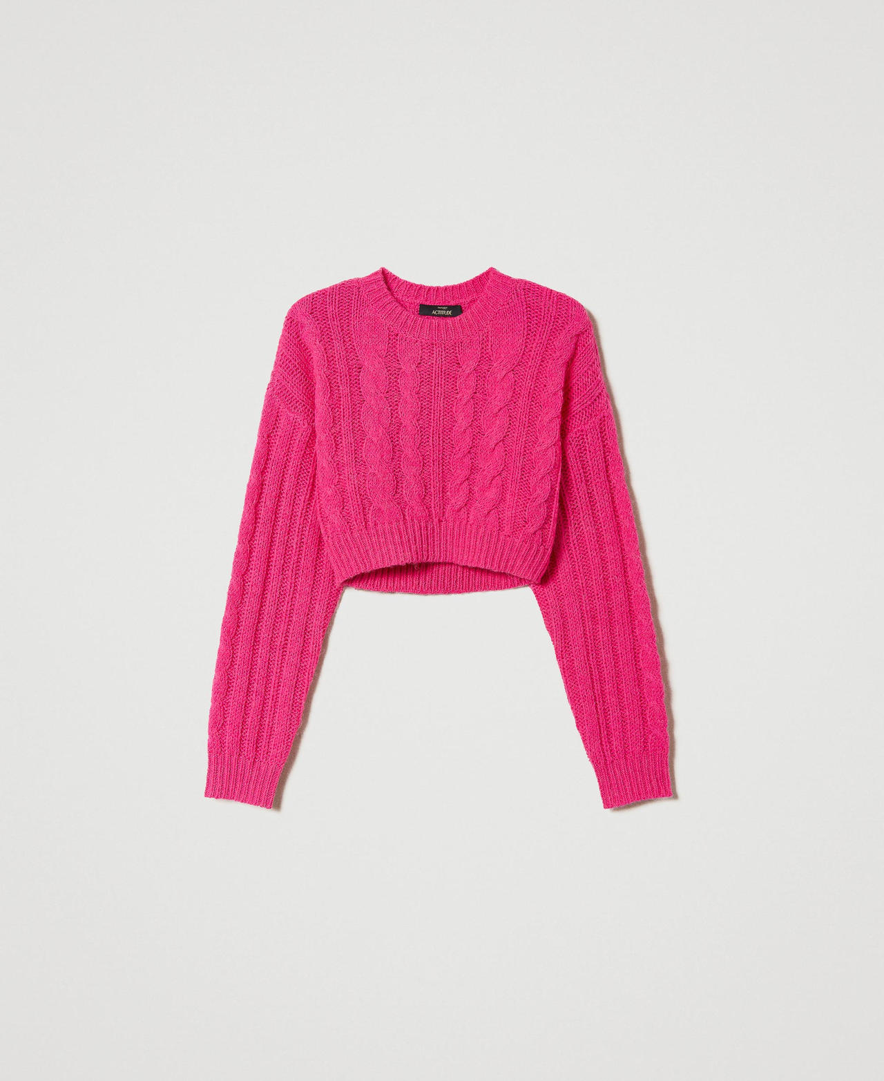 Pull cropped en laine et alpaga