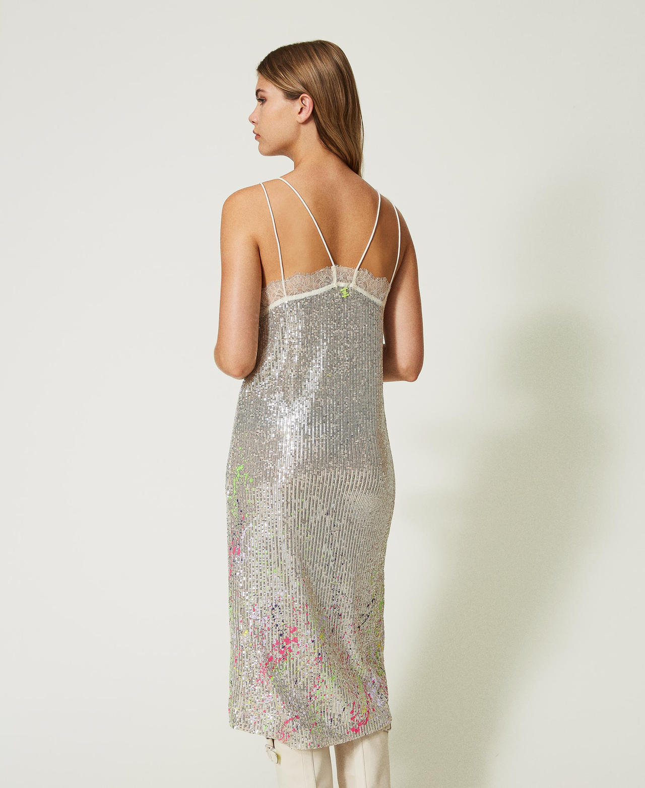 Robe midi MYFO avec sequins all-over