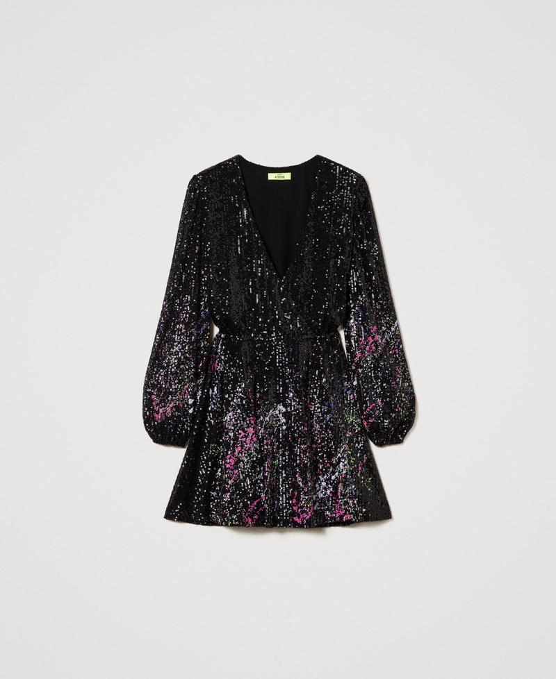 Robe courte MYFO avec sequins all-over