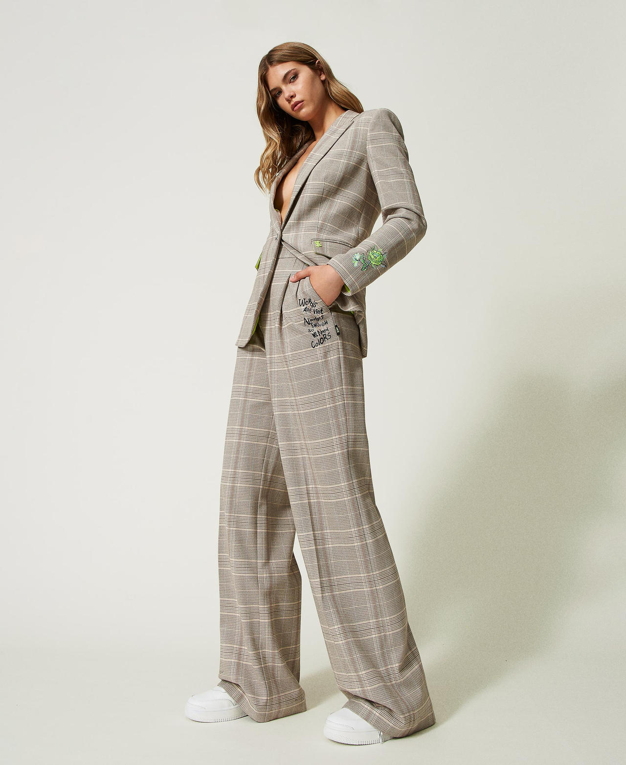 Glen plaid pants womens shop