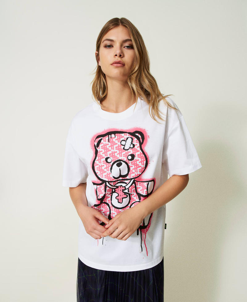 Camiseta MYFO con estampado flúor Myfo Bear Mujer 232AQ2121-02