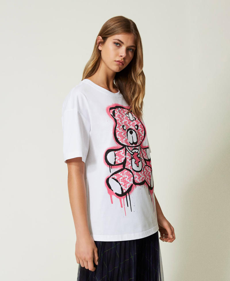 MYFO t-shirt with teddy neon-colour print Myfo Bear Woman 232AQ2121-03