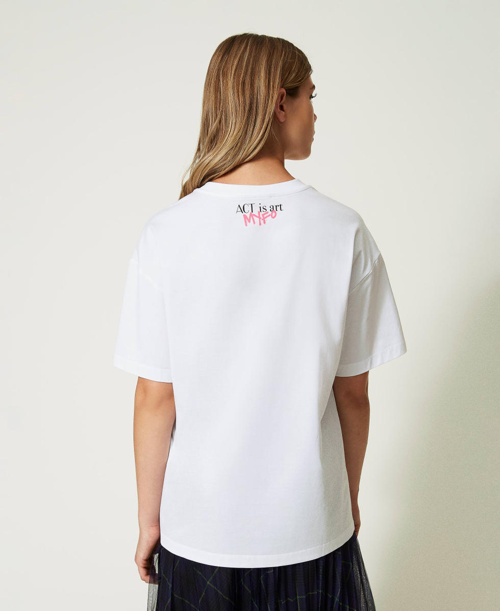 MYFO T-Shirt mit Neonprint