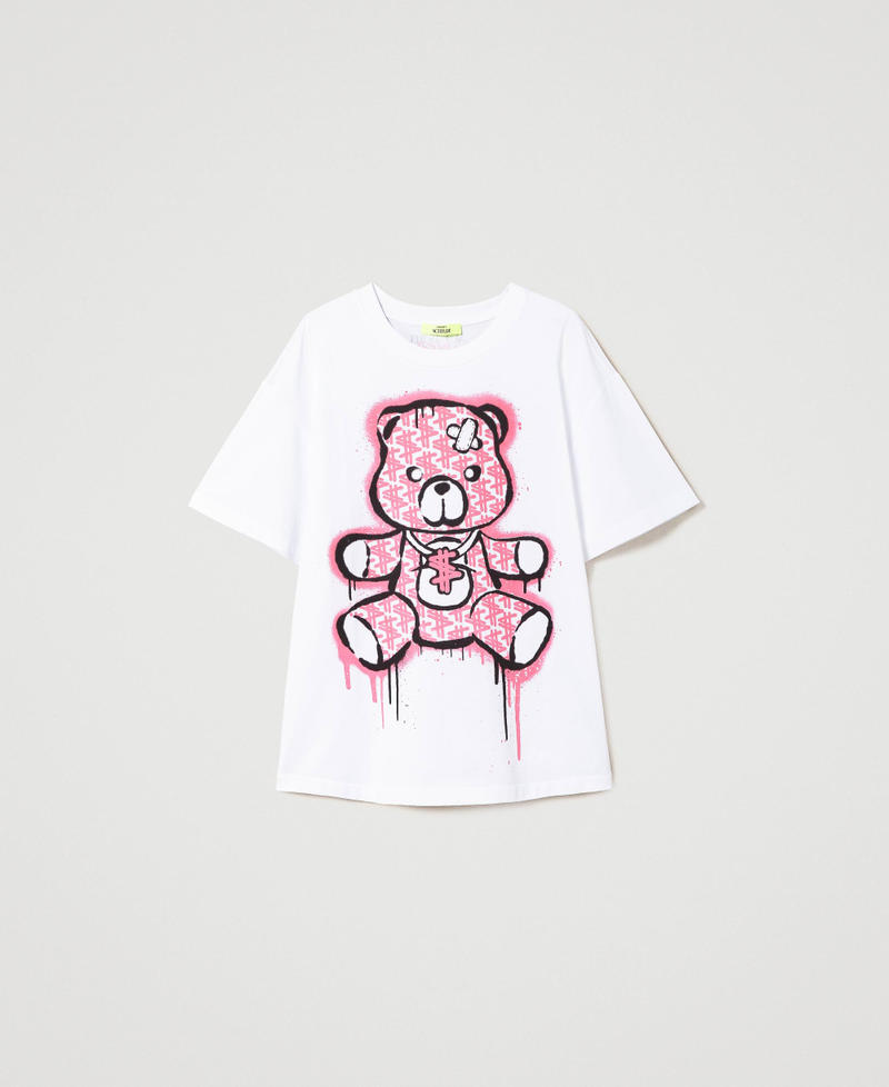 MYFO t-shirt with teddy neon-colour print Myfo Bear Woman 232AQ2121-0S