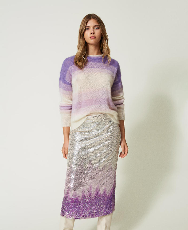 MYFO full sequin midi skirt Purple Anemone Woman 232AQ2130-01