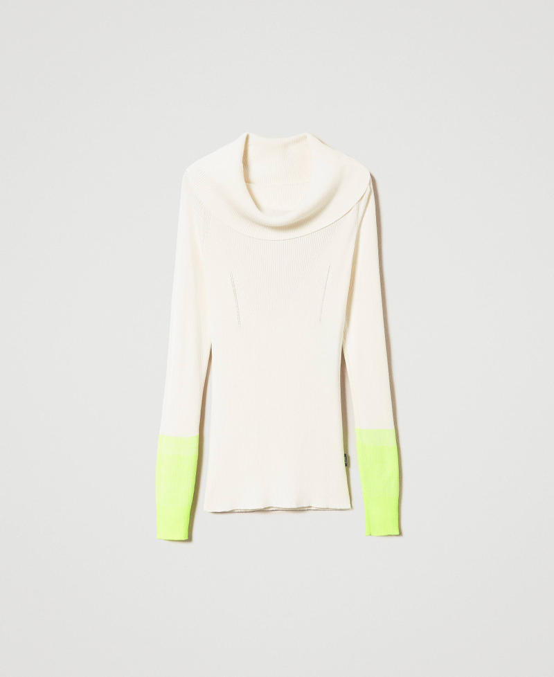 Fitted MYFO jumper with neon coloured details