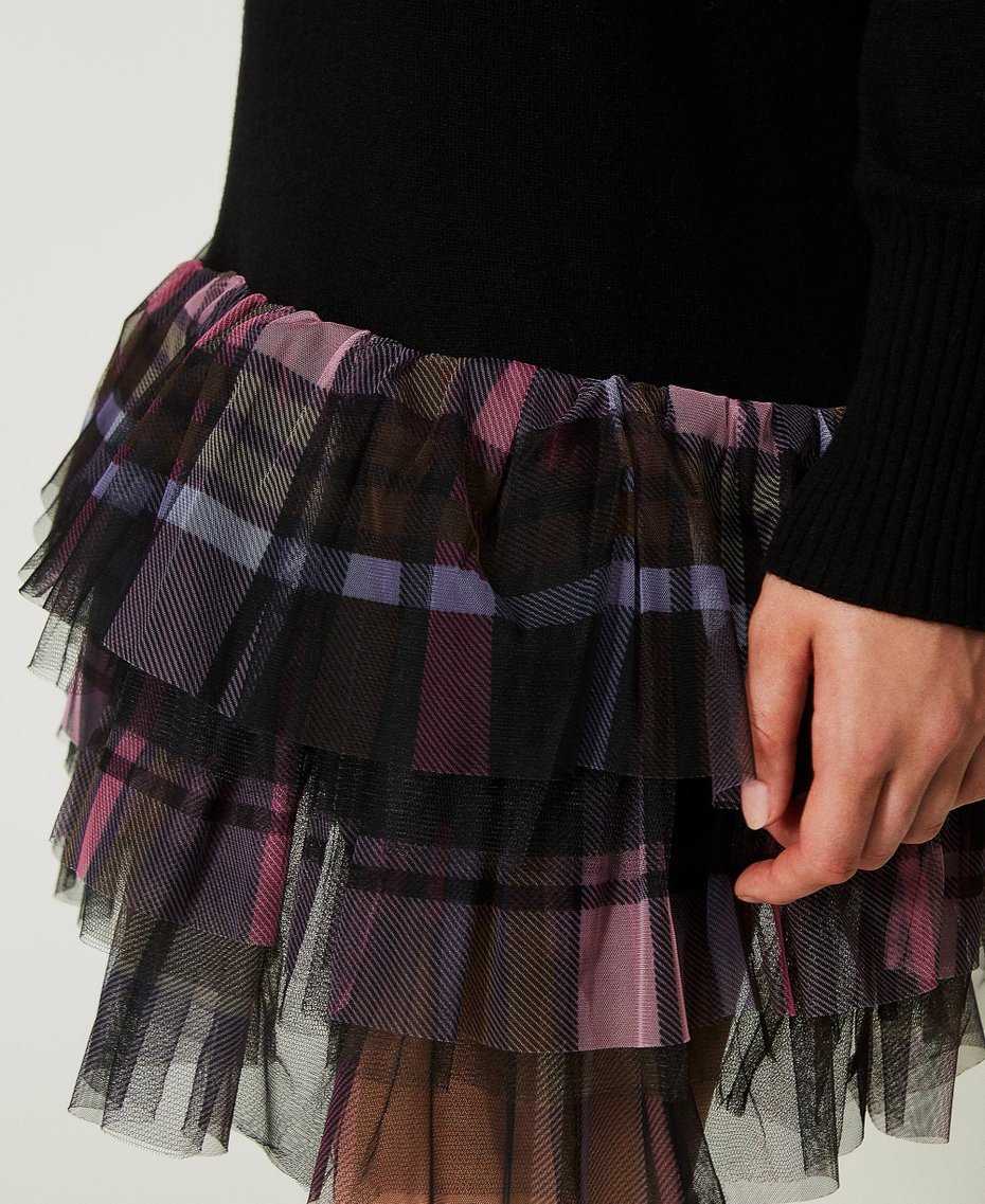 Short MYFO dress with printed tulle