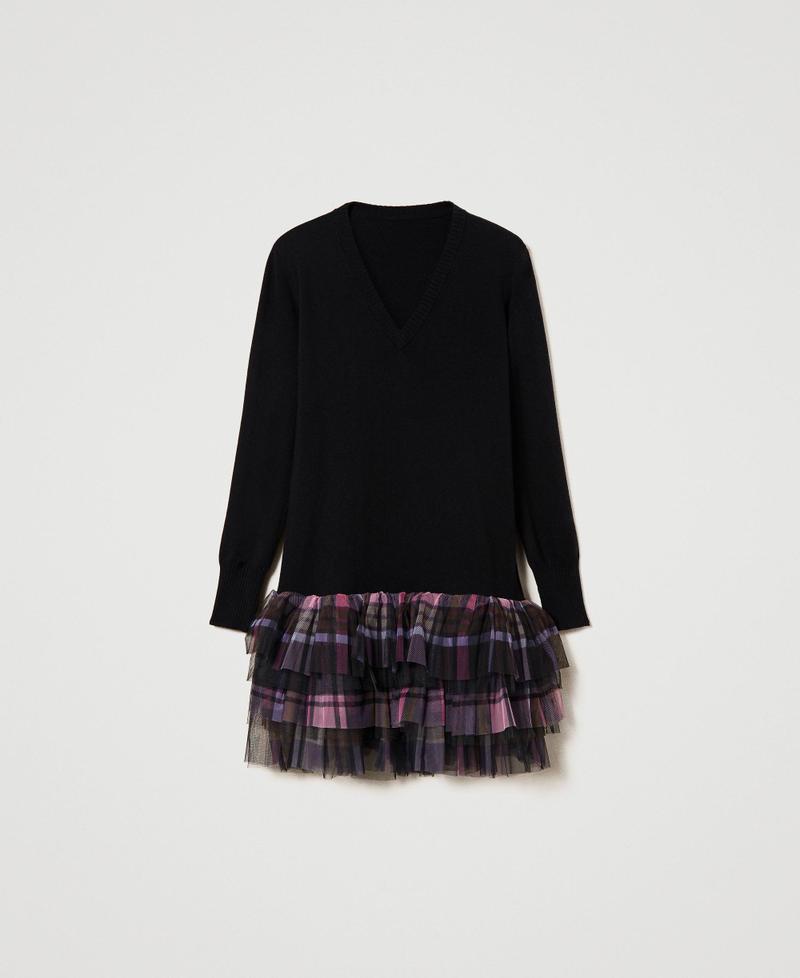 Abito corto MYFO con tulle stampato