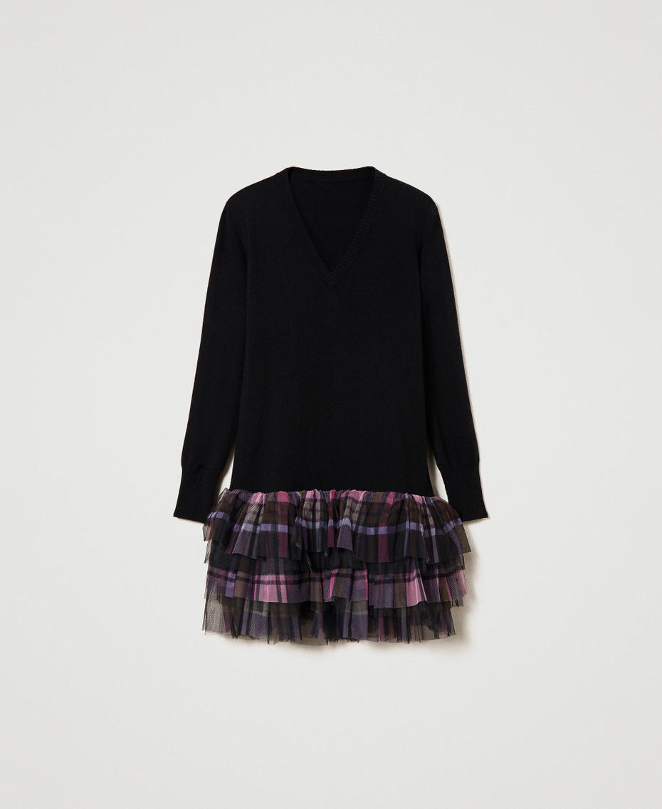 Abito corto MYFO con tulle stampato