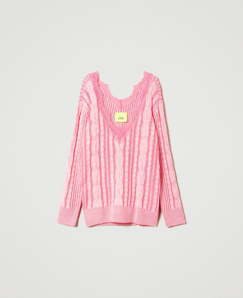 Maxi pull MYFO torsad&eacute; avec dentelle