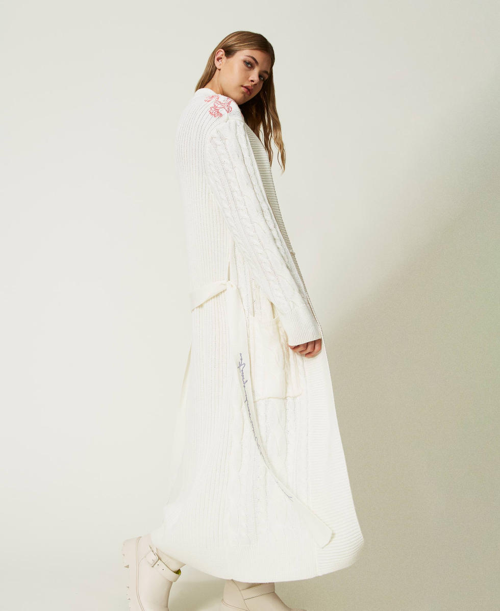 White maxi cardigan top