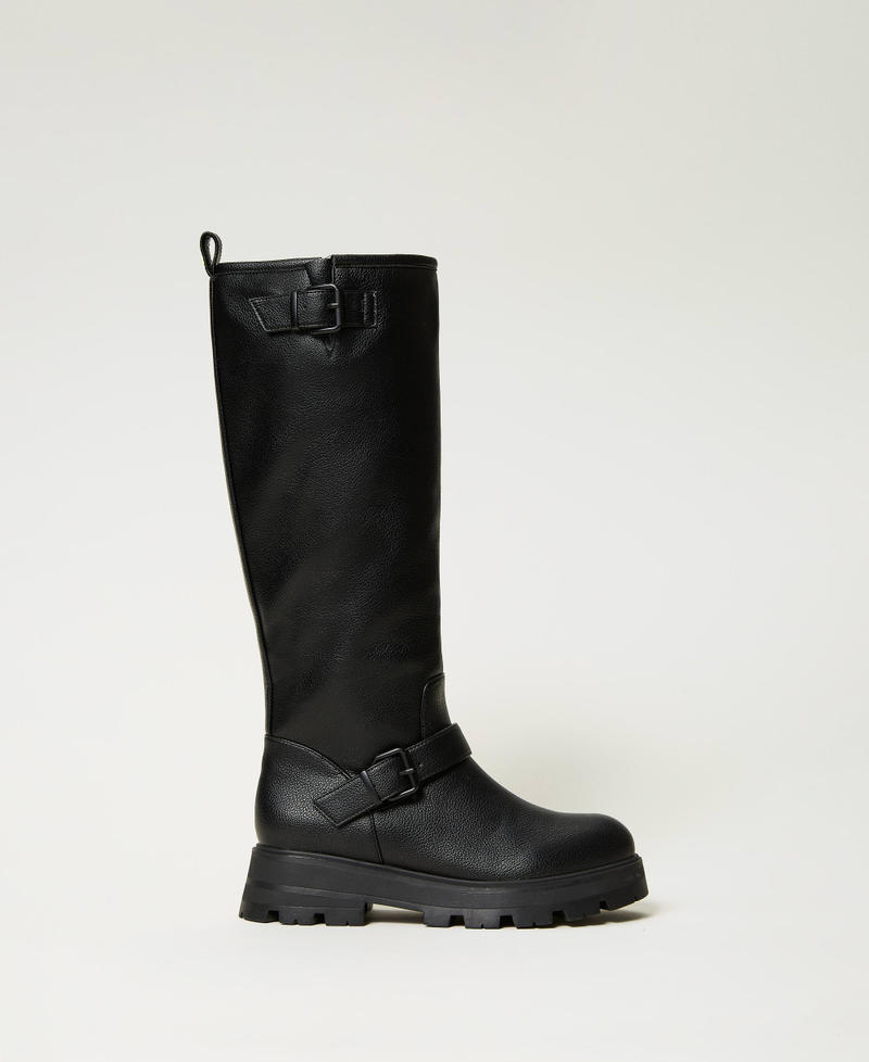 MYFO biker boots with buckles Woman, Black | TWINSET Milano