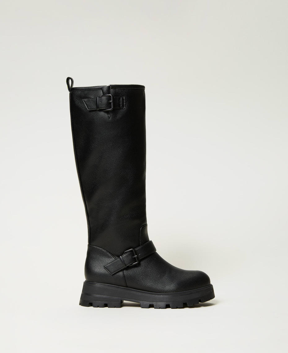 MYFO biker boots with buckles