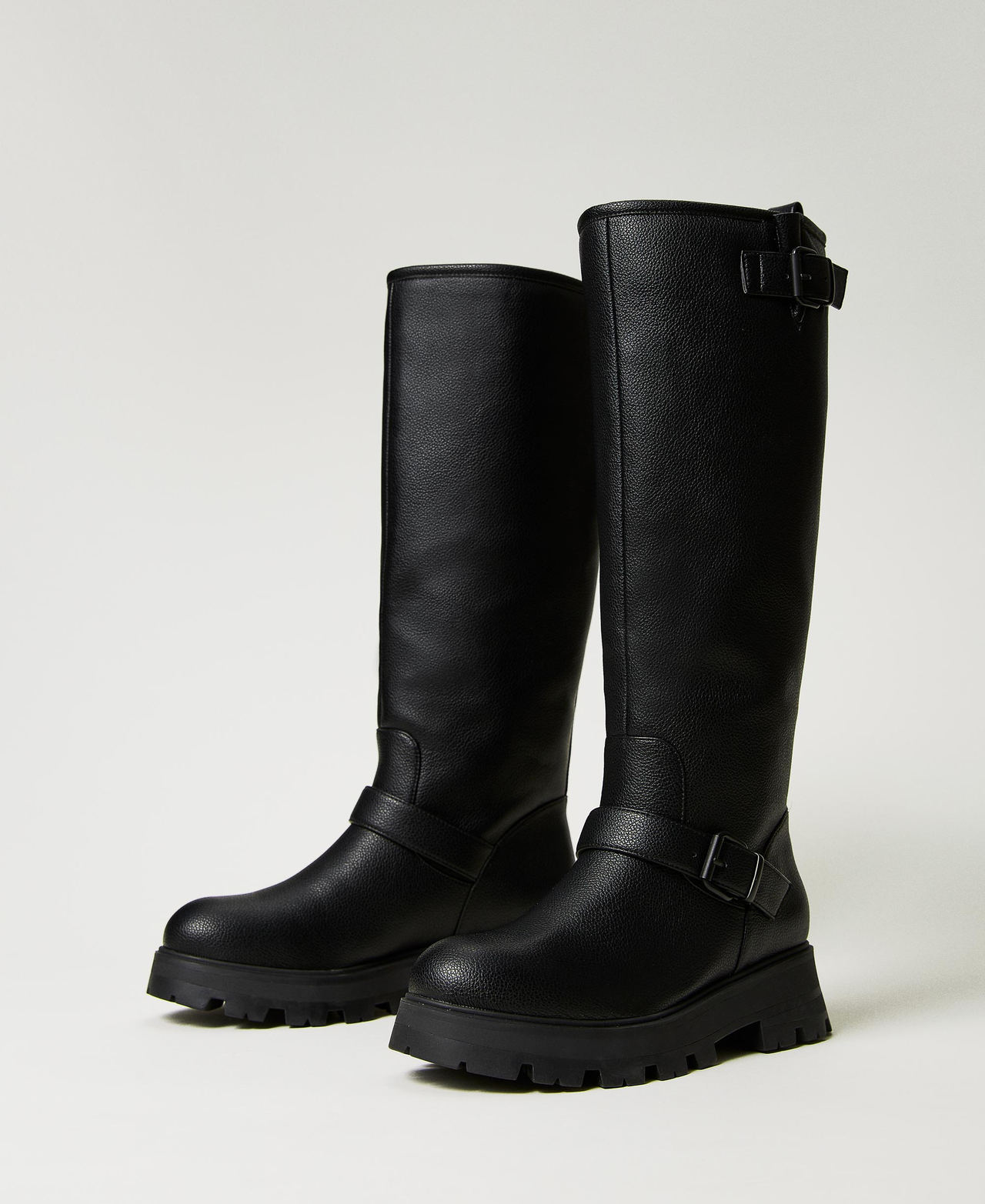 MYFO biker boots with buckles
