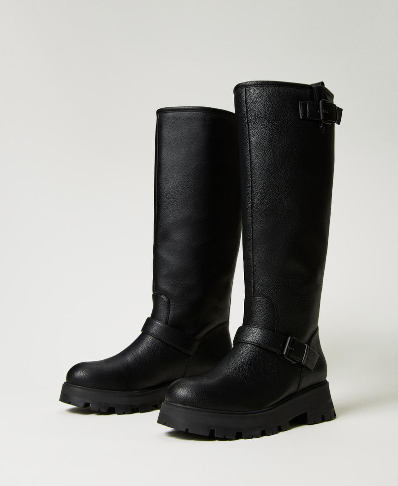 MYFO biker boots with buckles