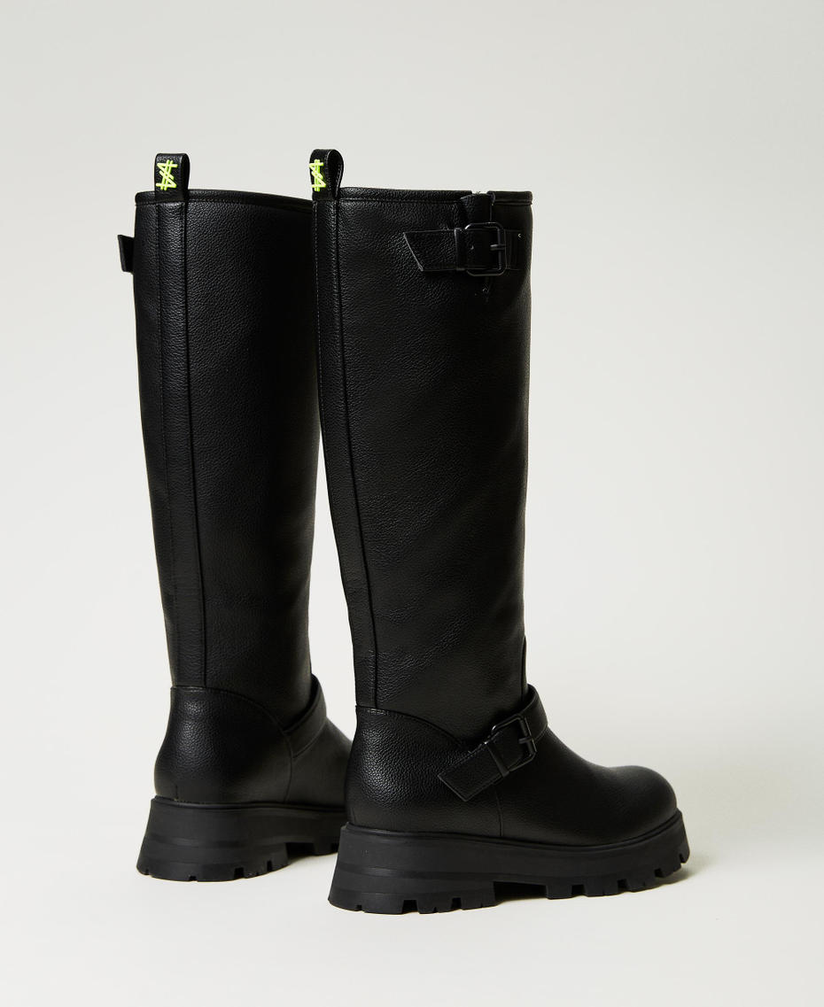MYFO biker boots with buckles