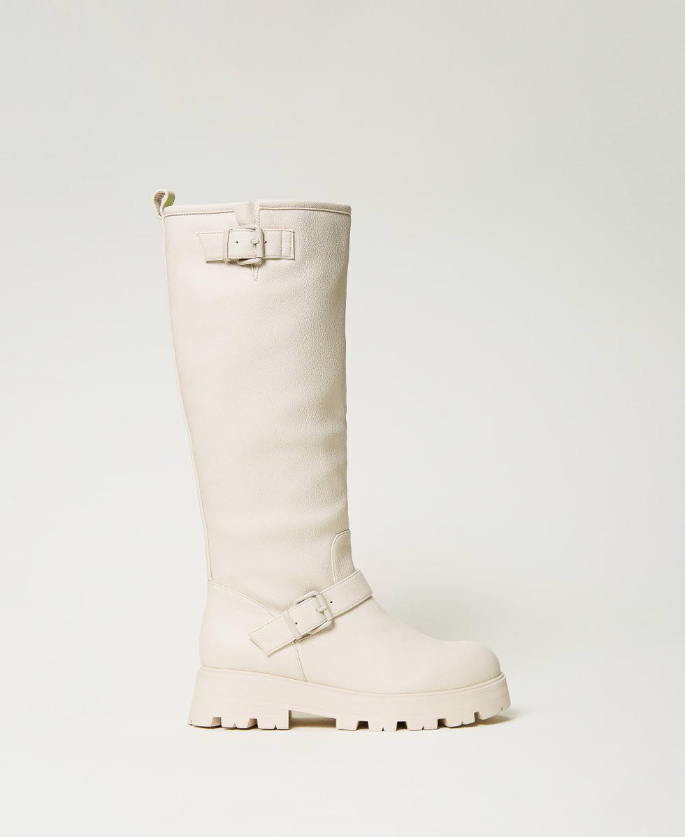 White biker boots womens online