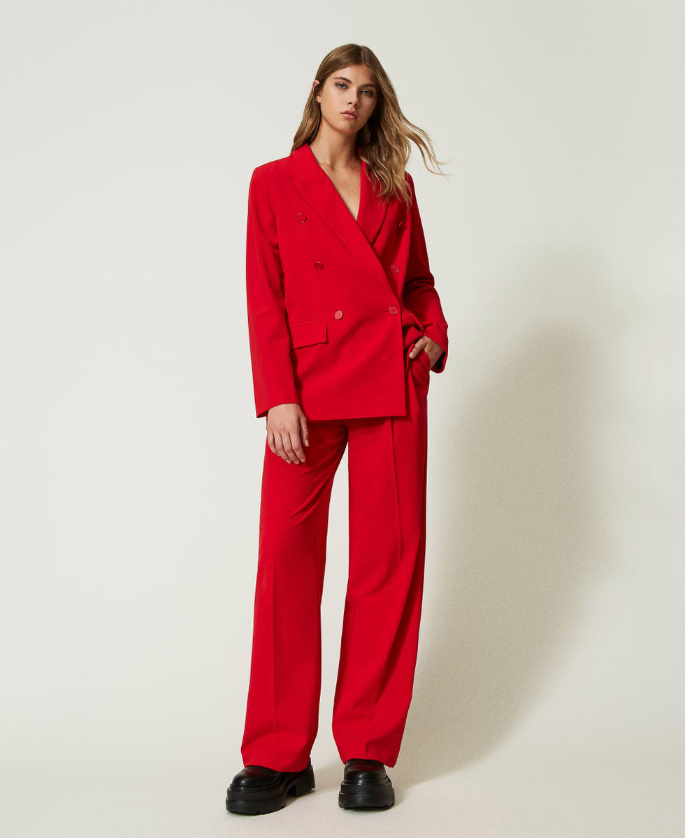 Red double breasted blazer womens new arrivals