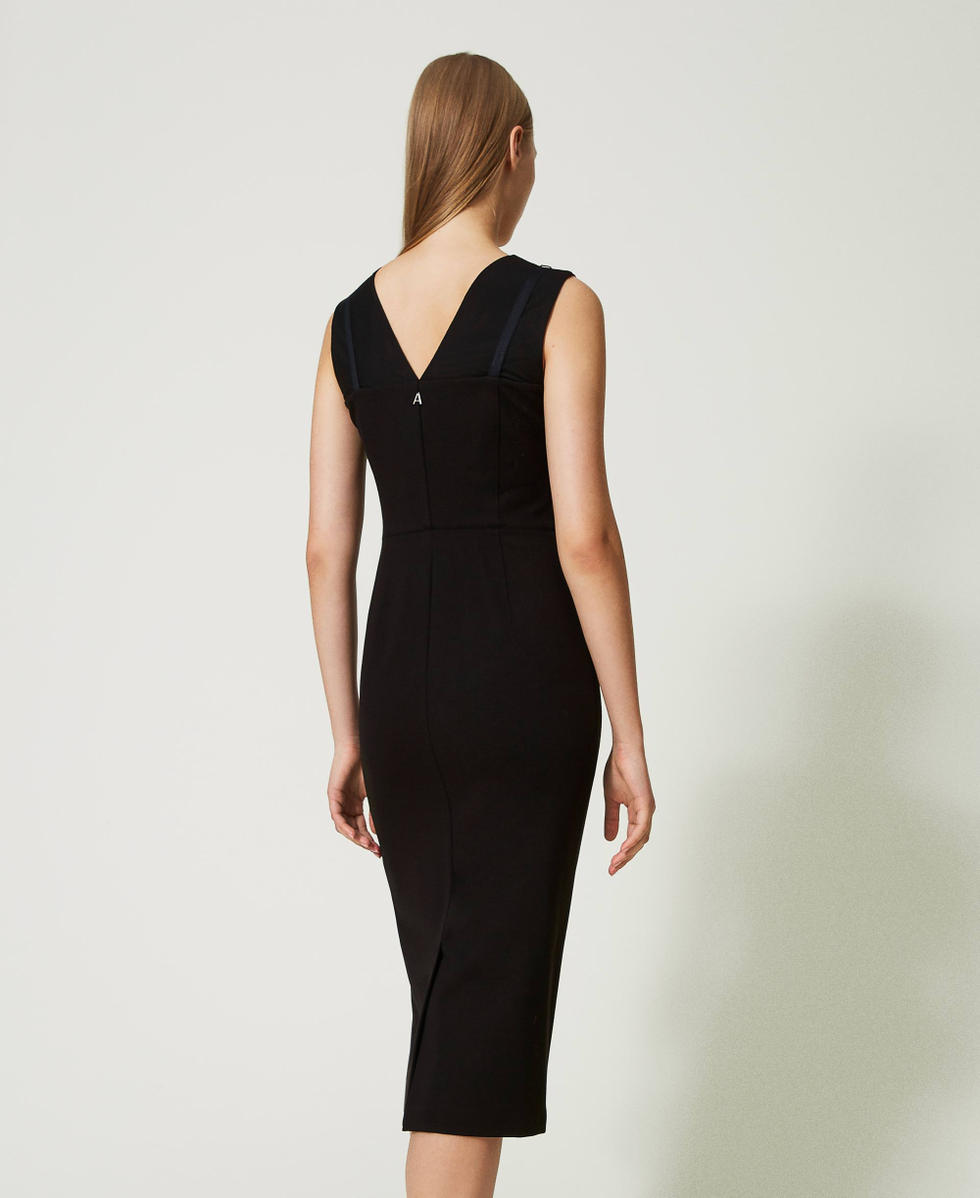 Hand-embroidered midi dress