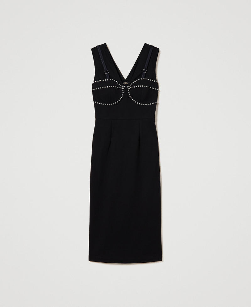 Hand-embroidered midi dress