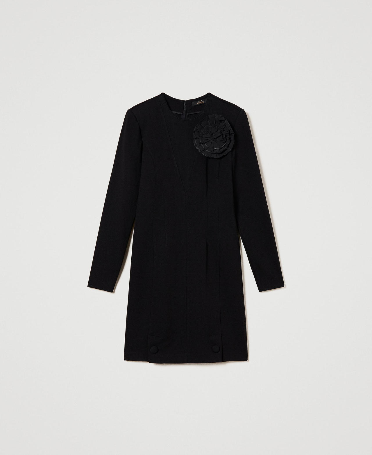 Robe courte avec broche Noir Femme 232AT2042-0S