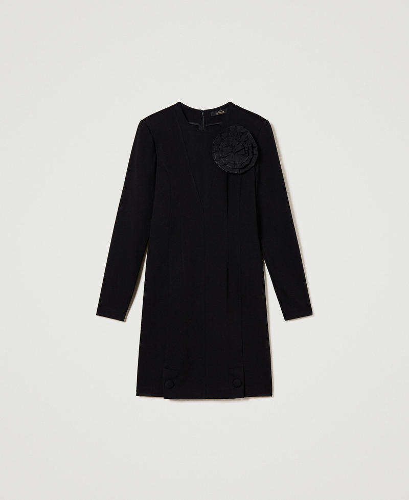 Robe courte avec broche Noir Femme 232AT2042-0S