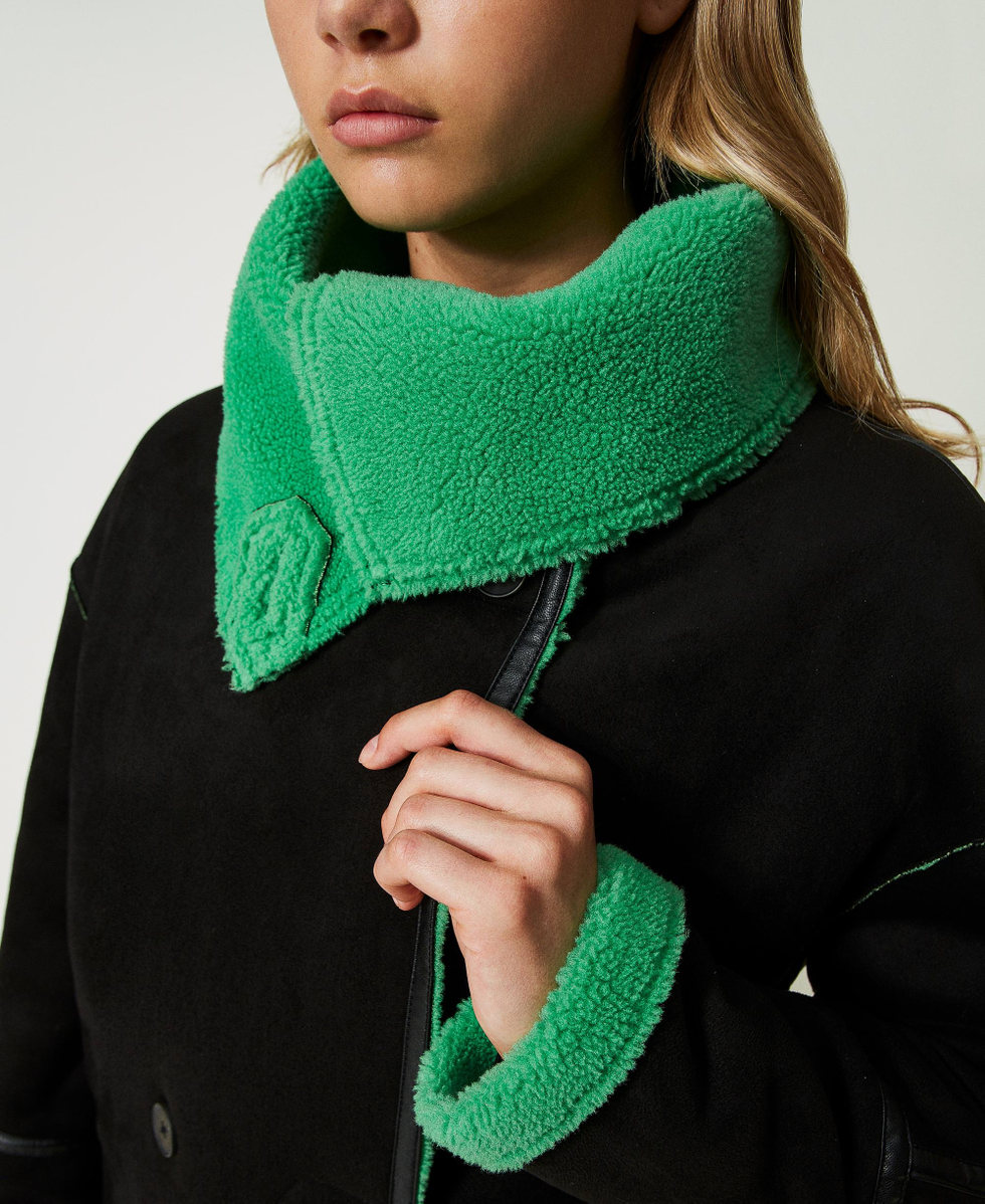 Cazadora de ante cruzada