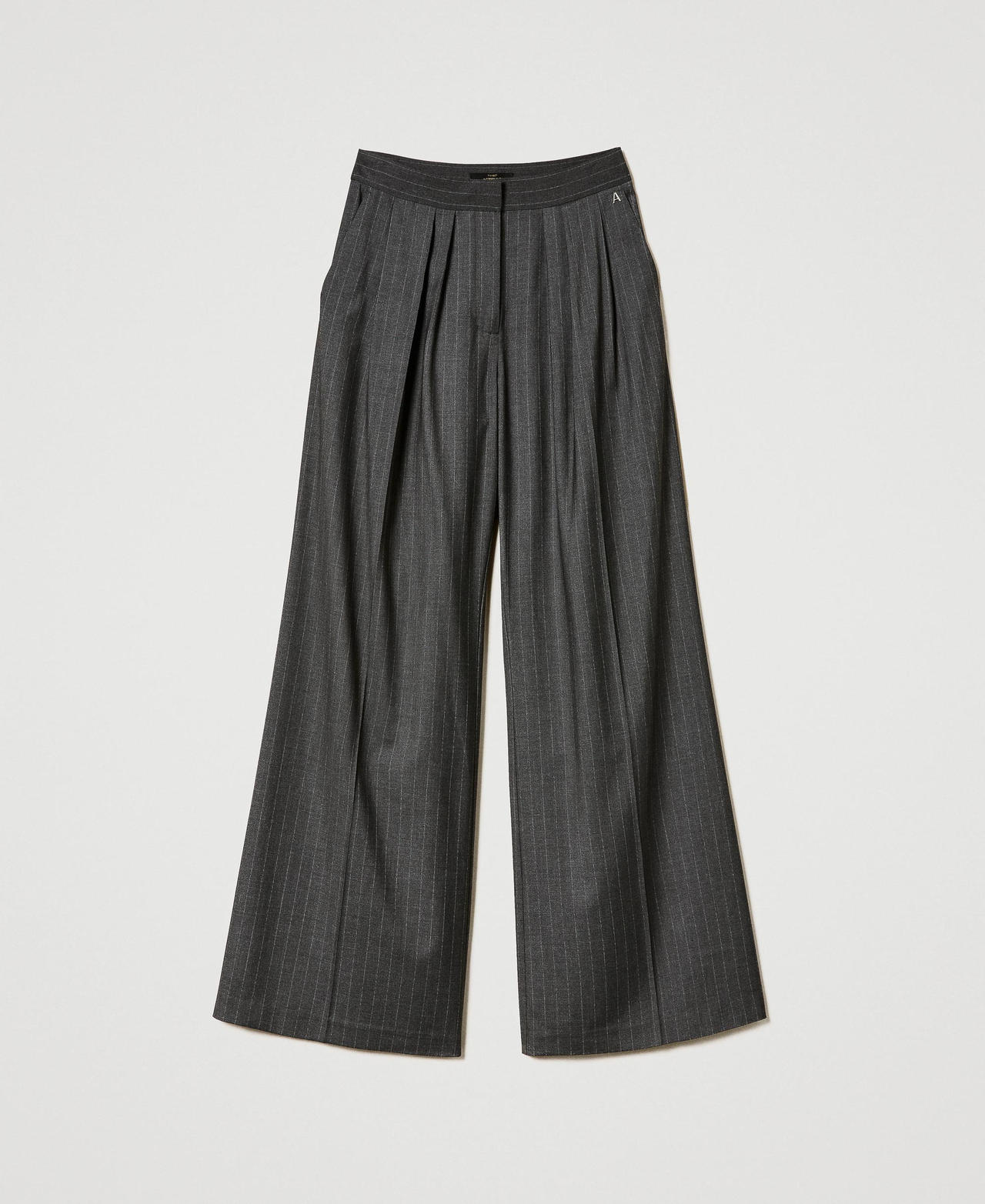 Pin stripe palazzo trousers