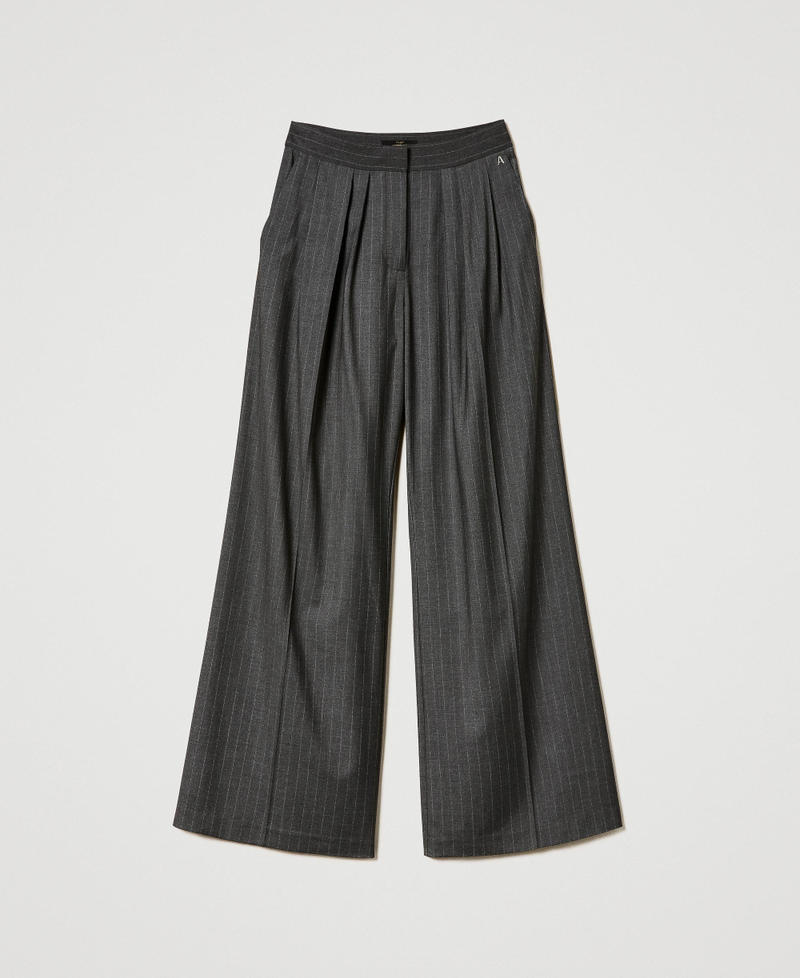 Pantalon palazzo rayé