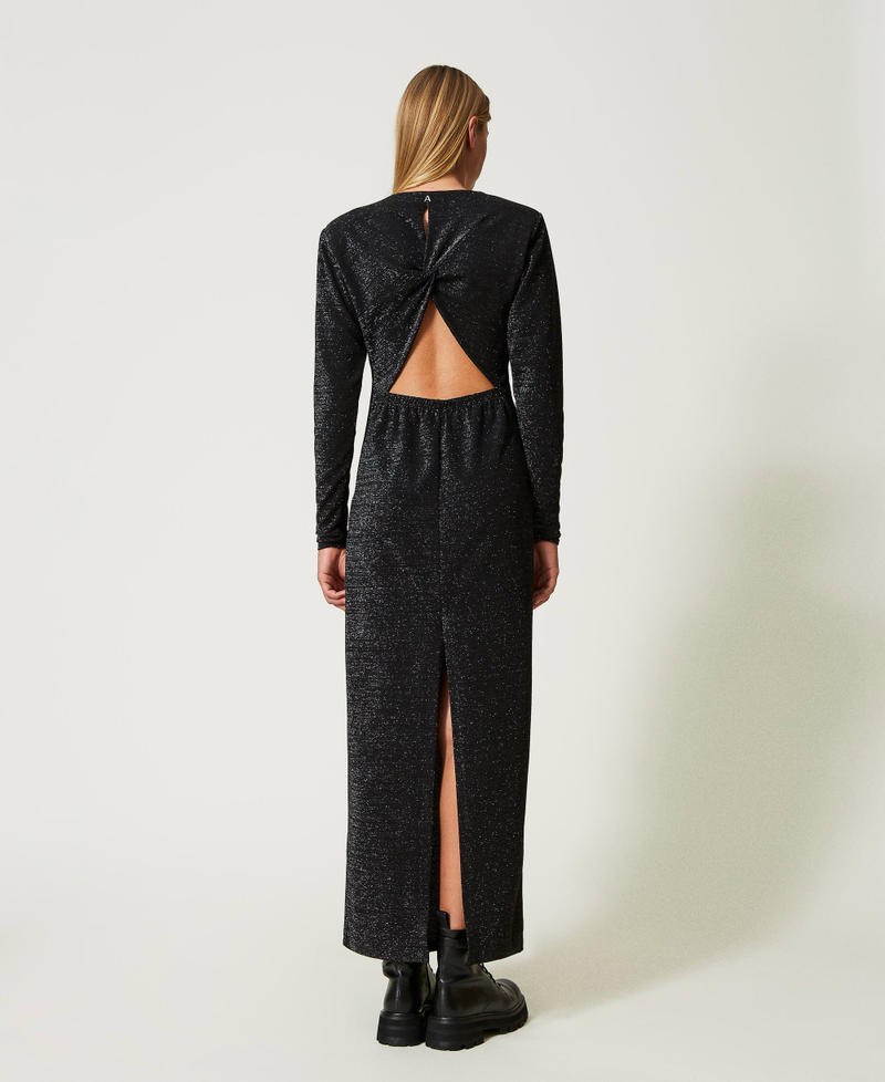 Long fitted lurex dress