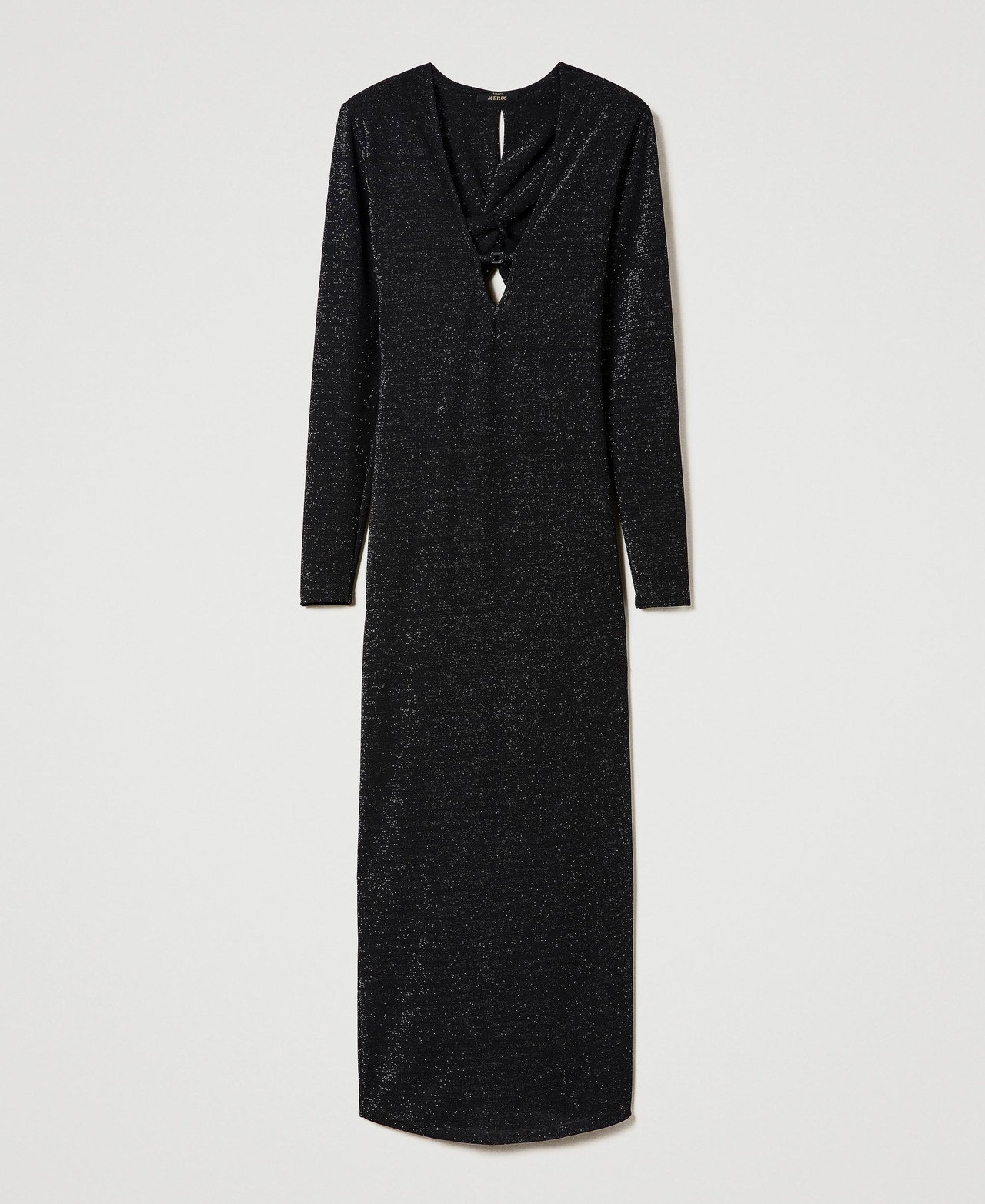 Long fitted lurex dress