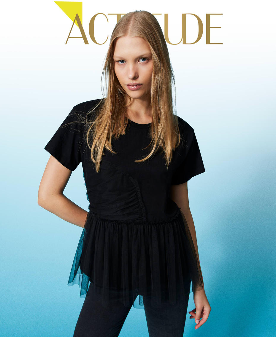 Tulle doubled t-shirt