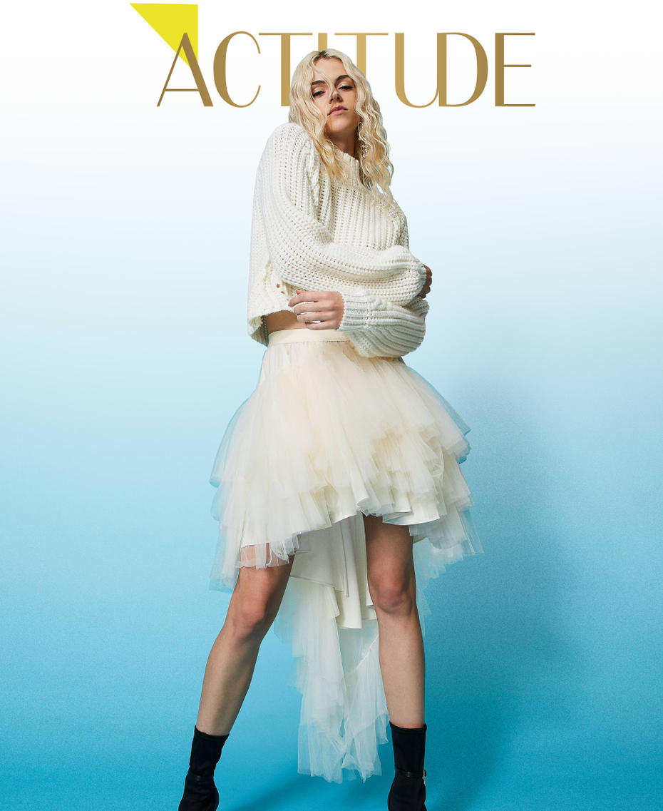 Asymmetric tulle skirt White Snow Woman 232AT2251_00282_01