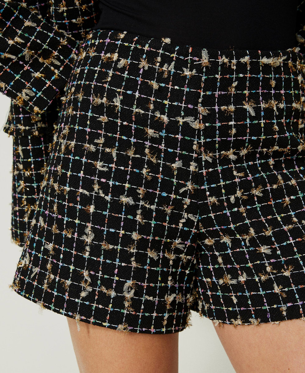 Shorts in bouclé Donna, Nero | TWINSET Milano