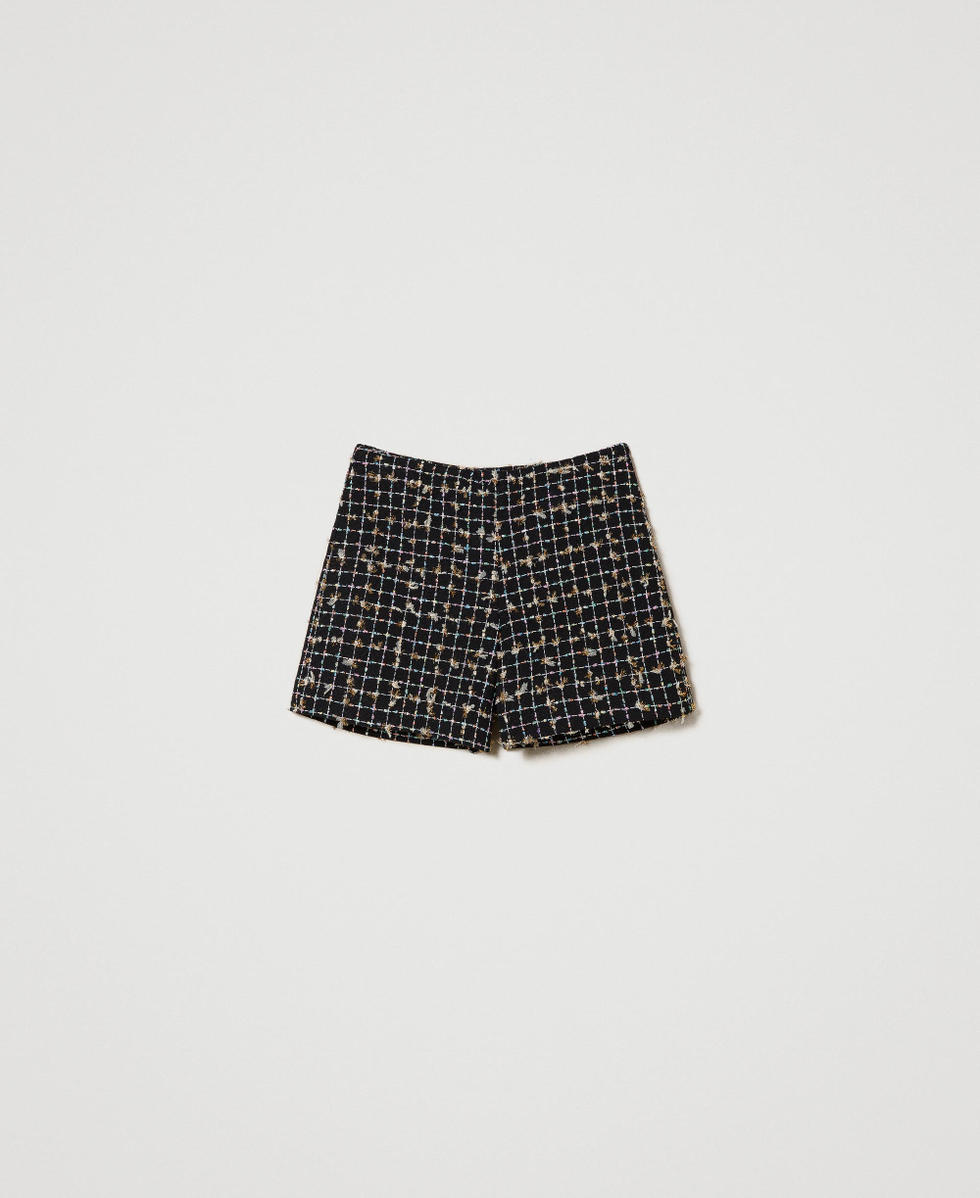Lurex bouclé shorts Woman, Pink | TWINSET Milano