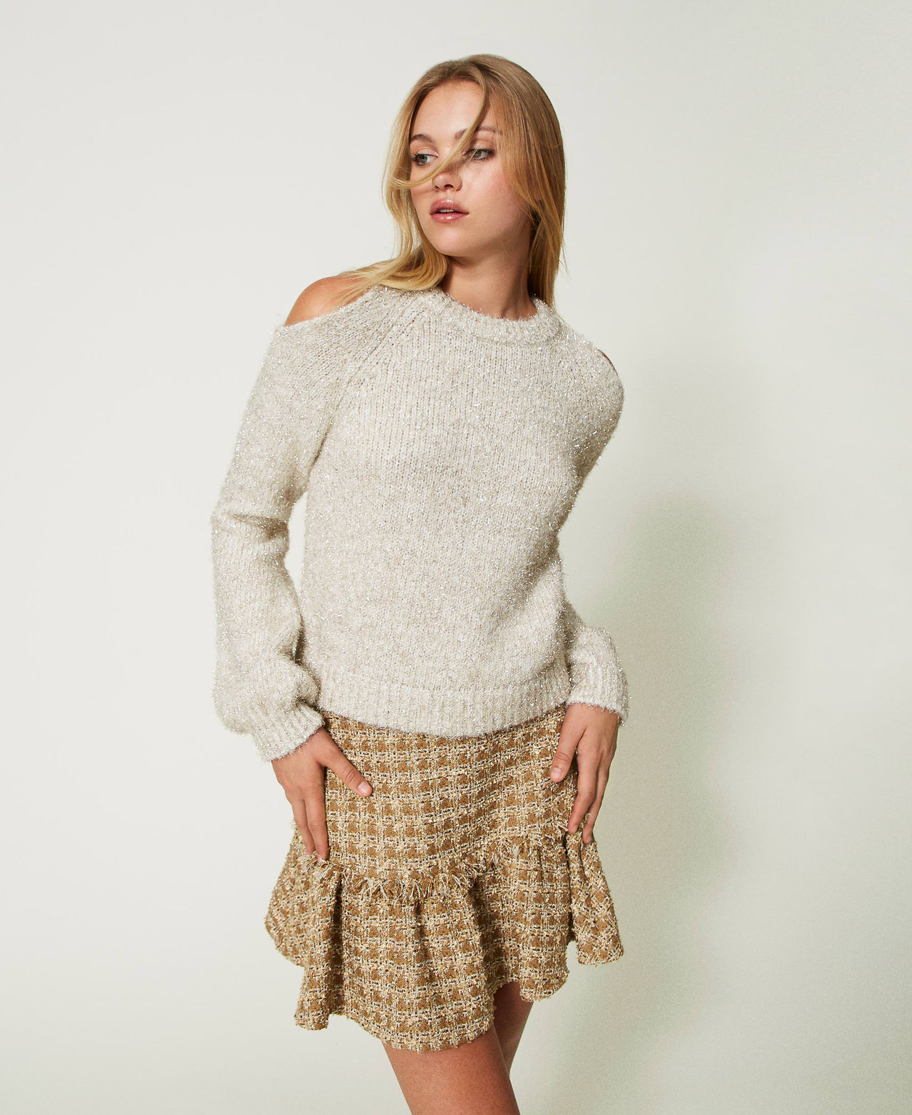 Gold lurex jumper new arrivals