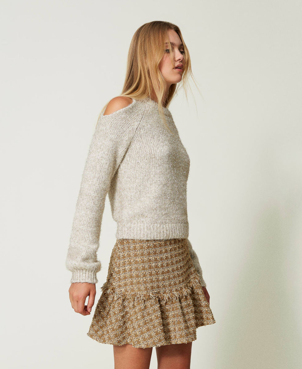 Lurex jumper with cutout