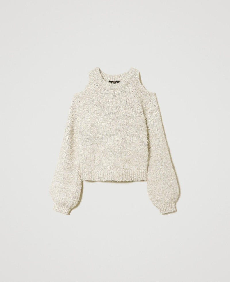 Pull en fil lurex avec ajours