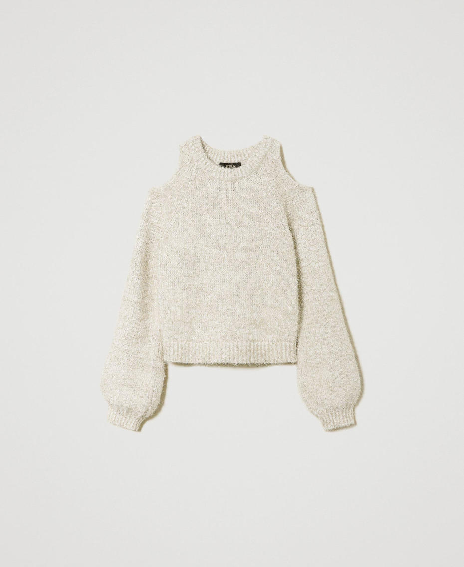 Pull en fil lurex avec ajours