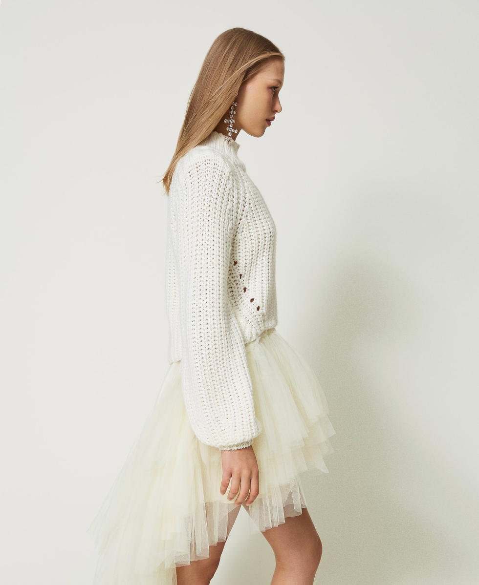 Wool blend maxi jumper