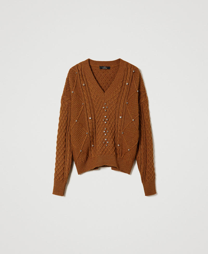 Maxi maglia con ricami a mano